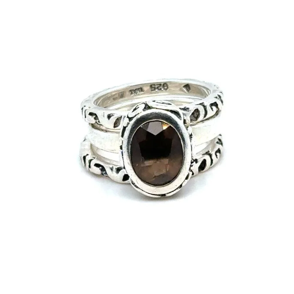 Silpada Smoky Topaz Ring Set‎
